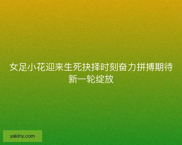 女足小花迎来生死抉择时刻奋力拼搏期待新一轮绽放