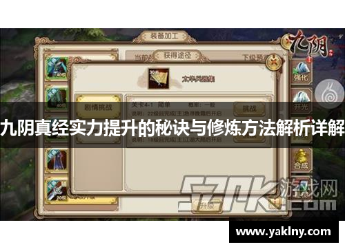 九阴真经实力提升的秘诀与修炼方法解析详解
